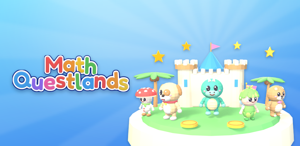 Math Questlands castle and colorful original characters